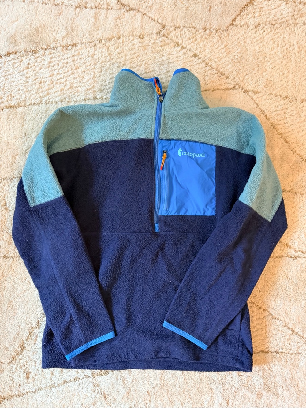 Cotopaxi Two-Tone Fleece Pullover Jacket - Teal & Navy